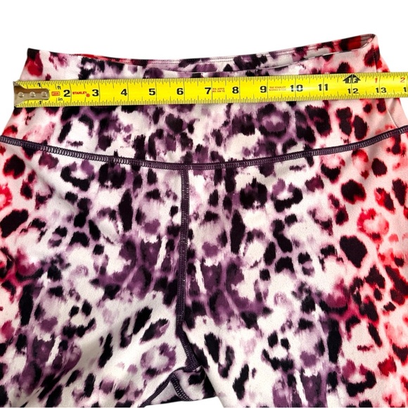 Fila Women's Pink and Purple Leopard Print Leggings Size Medium - Picture 5 of 8
